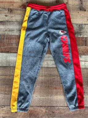 NFL Gray Joggers with Red & Yellow Side Stripes